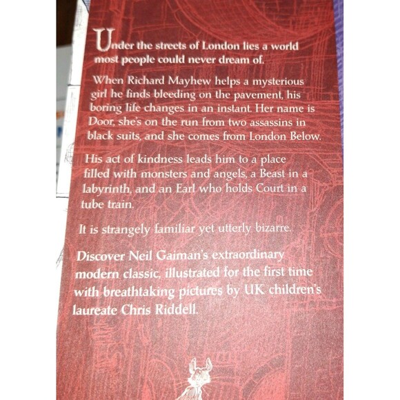 Neverwhere By Neil Gaiman 2015 Illustrated By Chris Riddell Hardcover - Picture 3 of 8